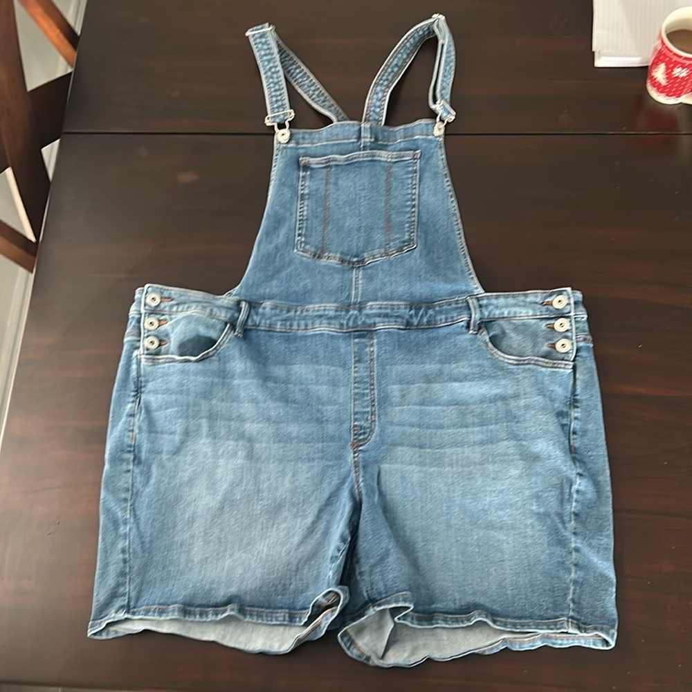 DC Jeans Denim Shortalls Overalls Blue Jean Romper Women’s Size 26 Casual - Picture 13 of 16